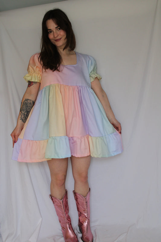 Lucy Dress - Pastel Rainbow