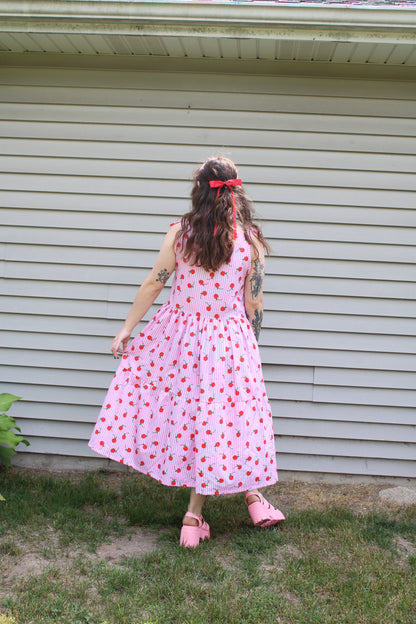 Audrey Dress | Cherry Stripe