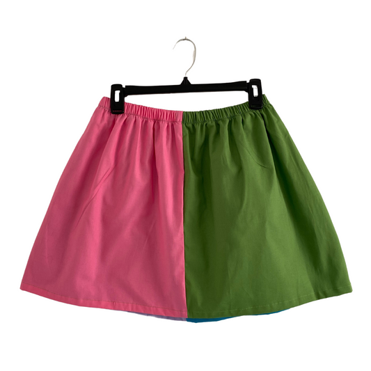 Poppy Skirt | Rainbow Color-Block