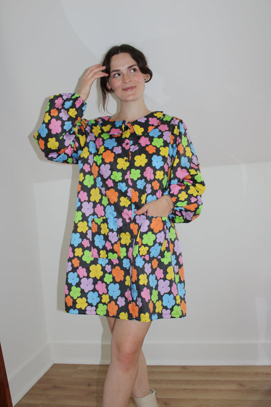 Long Sleeve Charlie Dress - Rainbow Garden