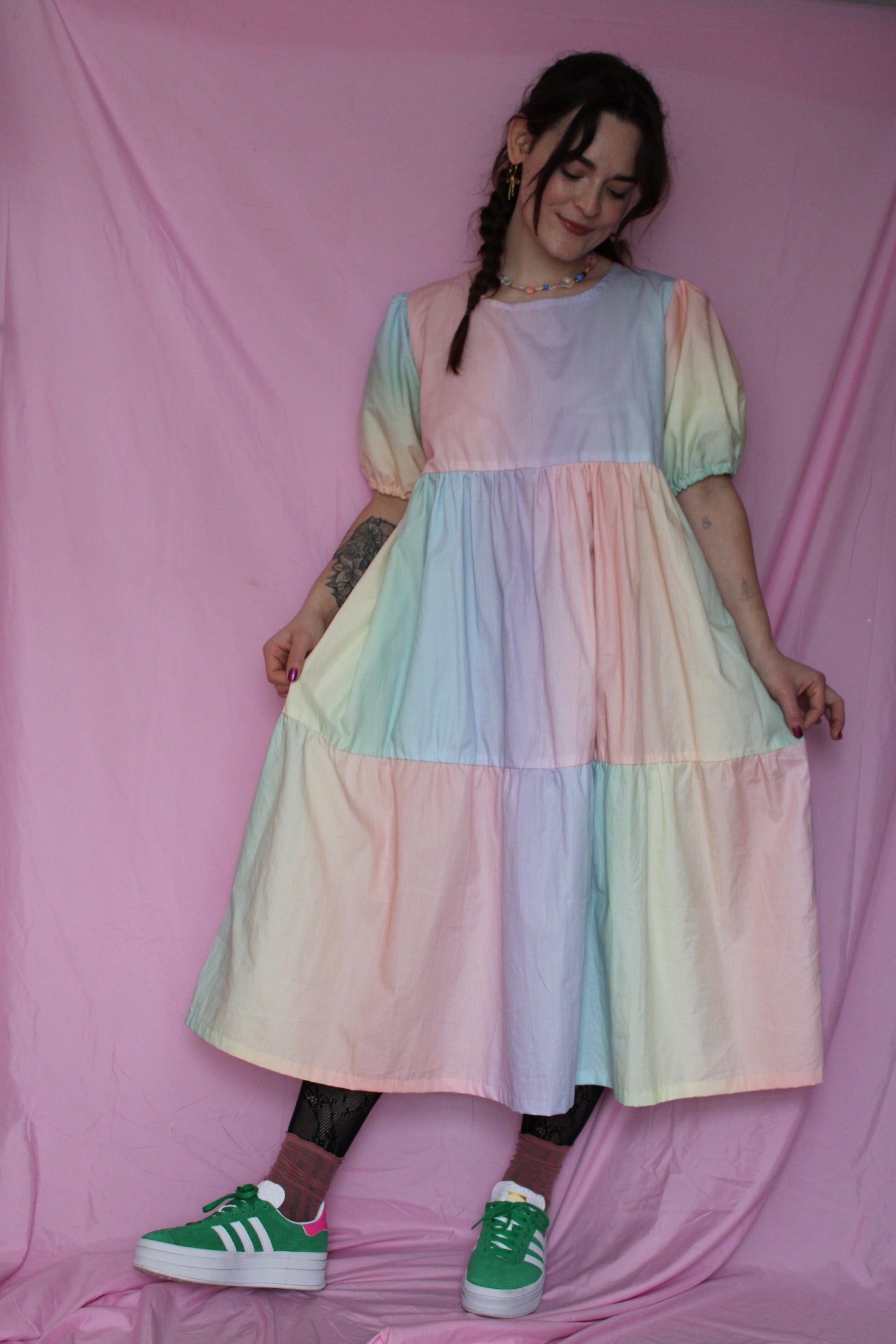 Faye Dress - Pastel Rainbow