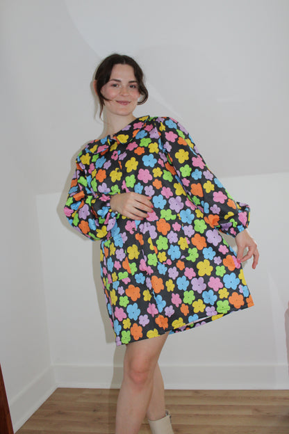 Long Sleeve Charlie Dress - Rainbow Garden